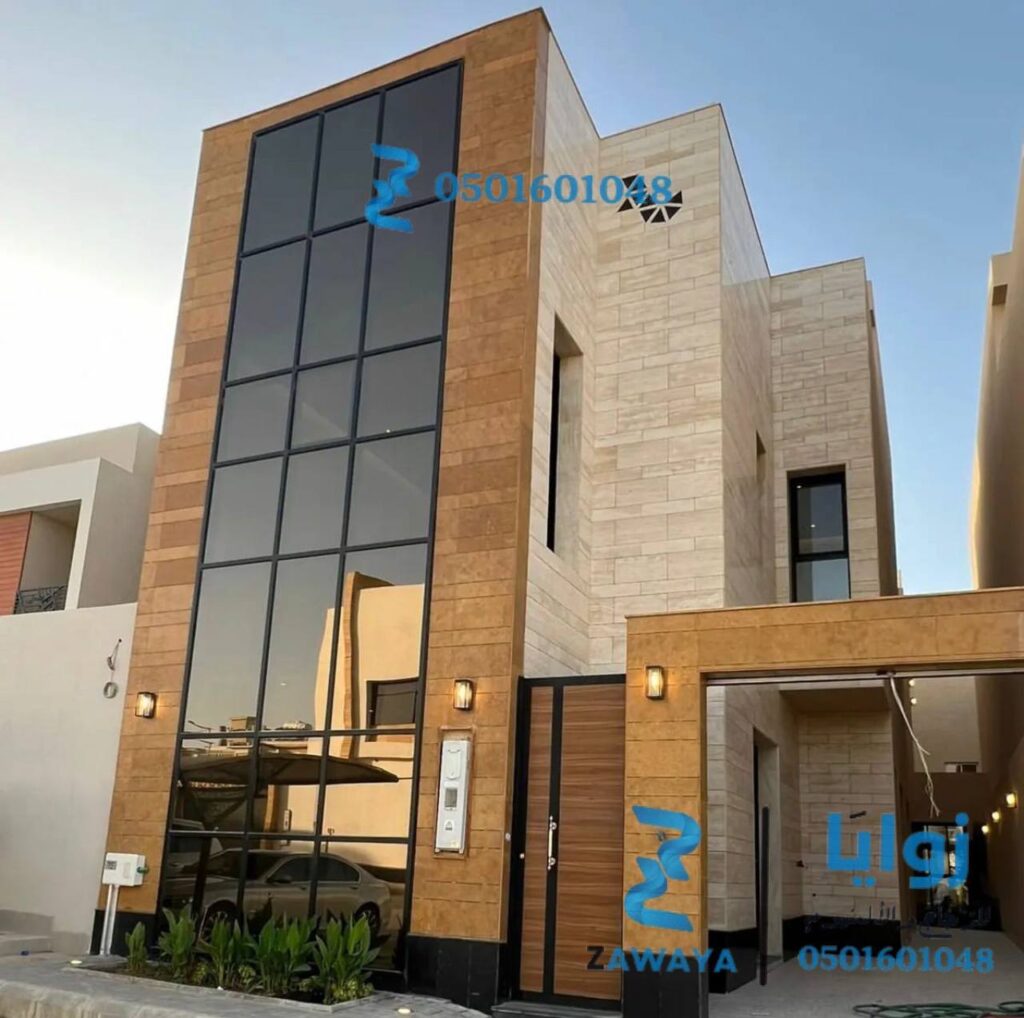 واجهات زجاج وألمنيوم الرياض، تركيب واجهات زجاجية مودرن للمنازل