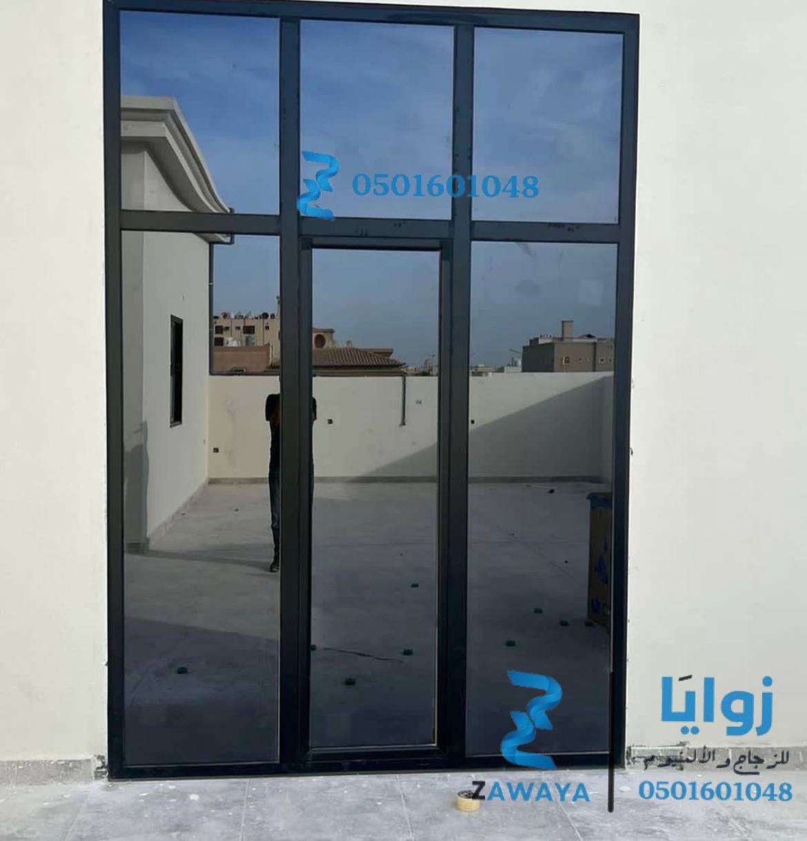 خدمات تفصيل وتركيب الألمنيوم أبواب الوميتال بتصميم مودرن