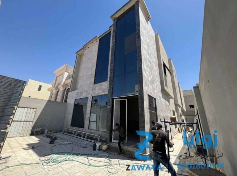 تركيب واجهات زجاج استركشر بتصميم عصري